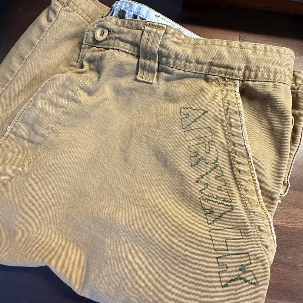 Airwalk Mens‎ Cargo Shorts Size 36 Tan Cotton Utility Pockets Skate Style